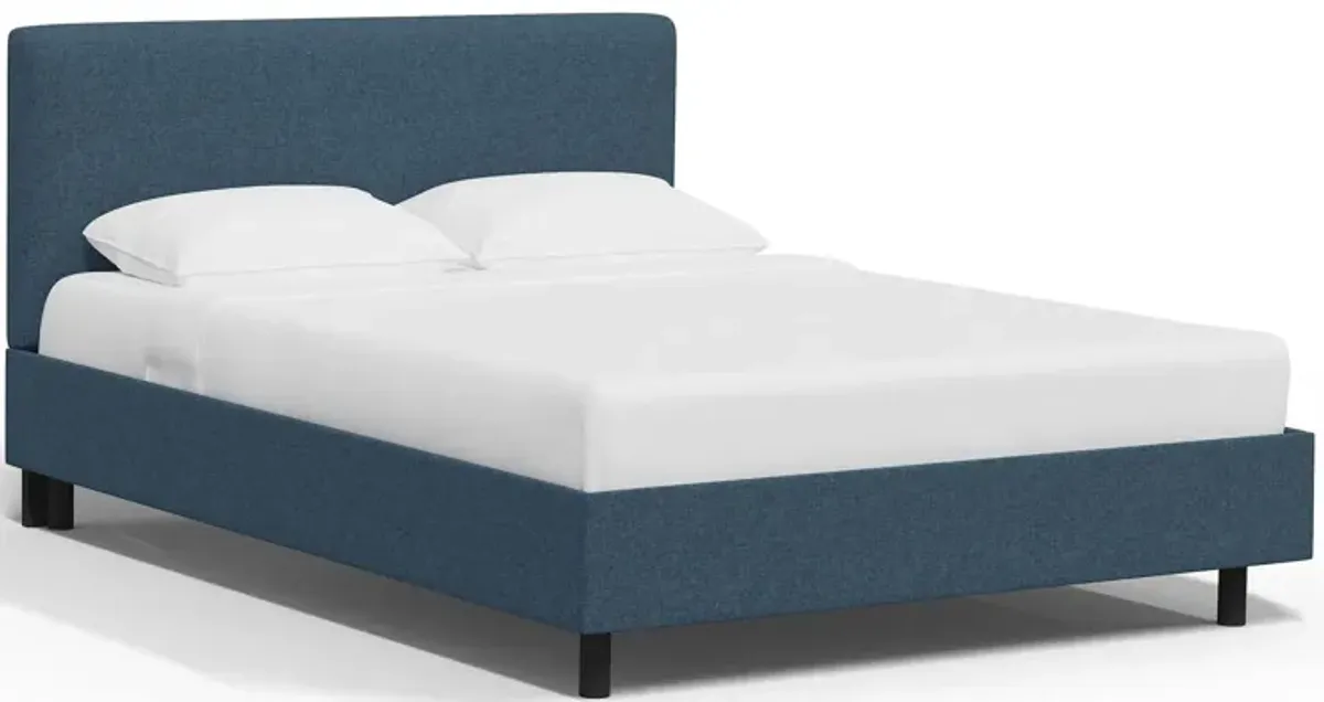 Valerie Platform Bed in Zuma Navy by Skyline