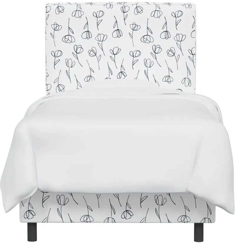 Marquette Bed in Contoured Tulips White by Skyline