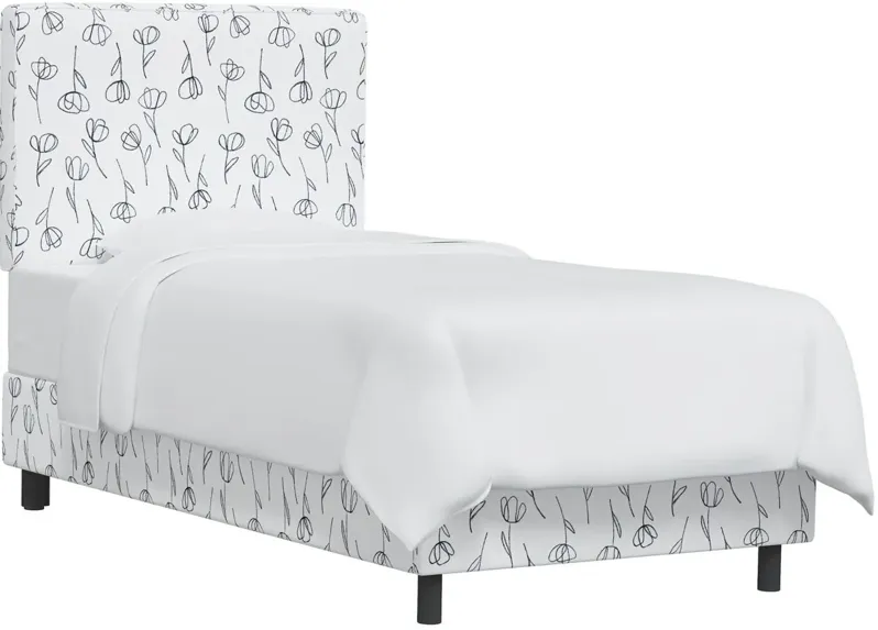 Marquette Bed in Contoured Tulips White by Skyline