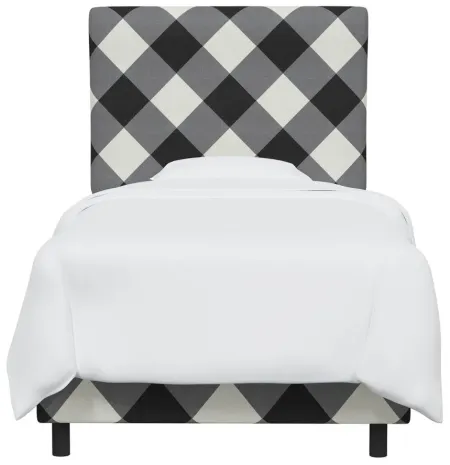 Allendale Bed in Diamond Check Charcoal by Skyline