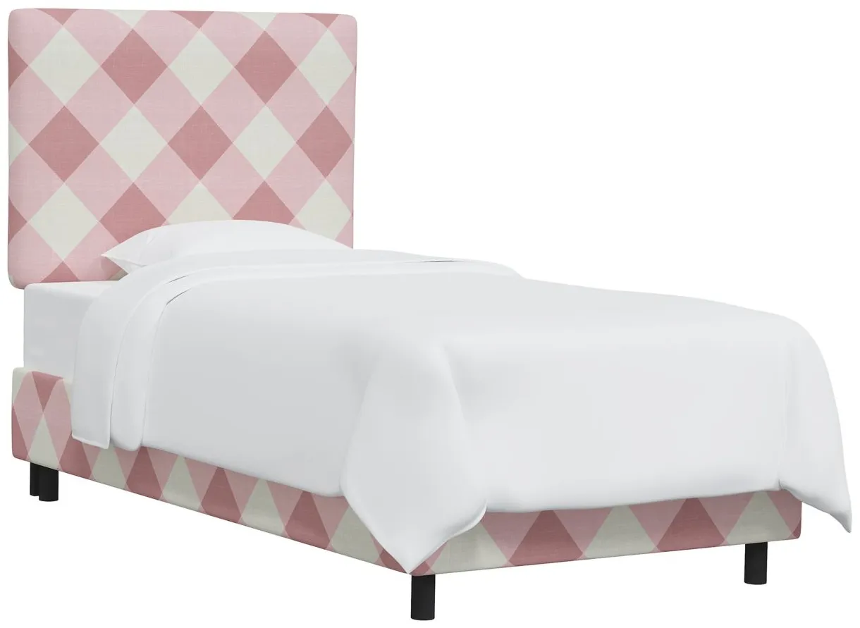 Allendale Bed in Diamond Check Pink by Skyline