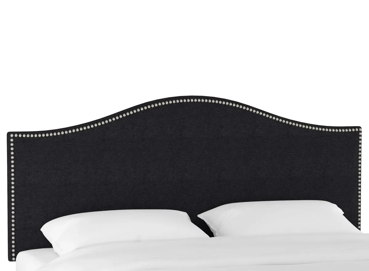 Alexander Headboard in Linen Black by Skyline