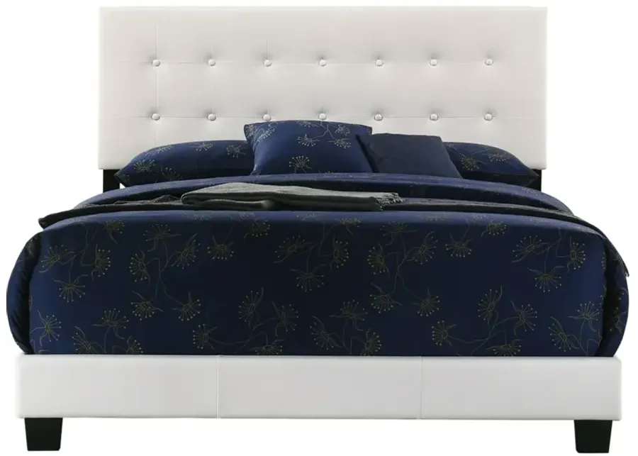 Caldwell Upholstered Panel Bed in White by Glory Furniture