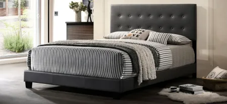 Caldwell Upholstered Panel Bed in Gray by Glory Furniture