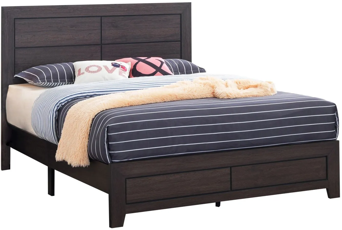 Hopkins II Bed in Charcoal by Crown Mark
