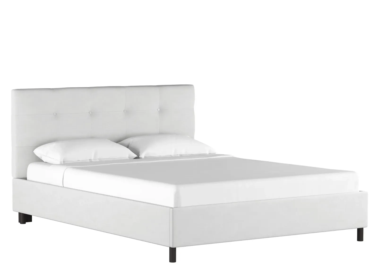 Nathan Platform Bed in Premier White by Skyline