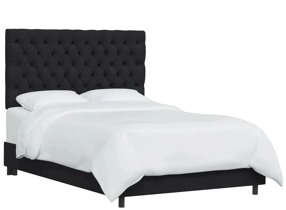 Queensbury Bed in Linen Black by Skyline