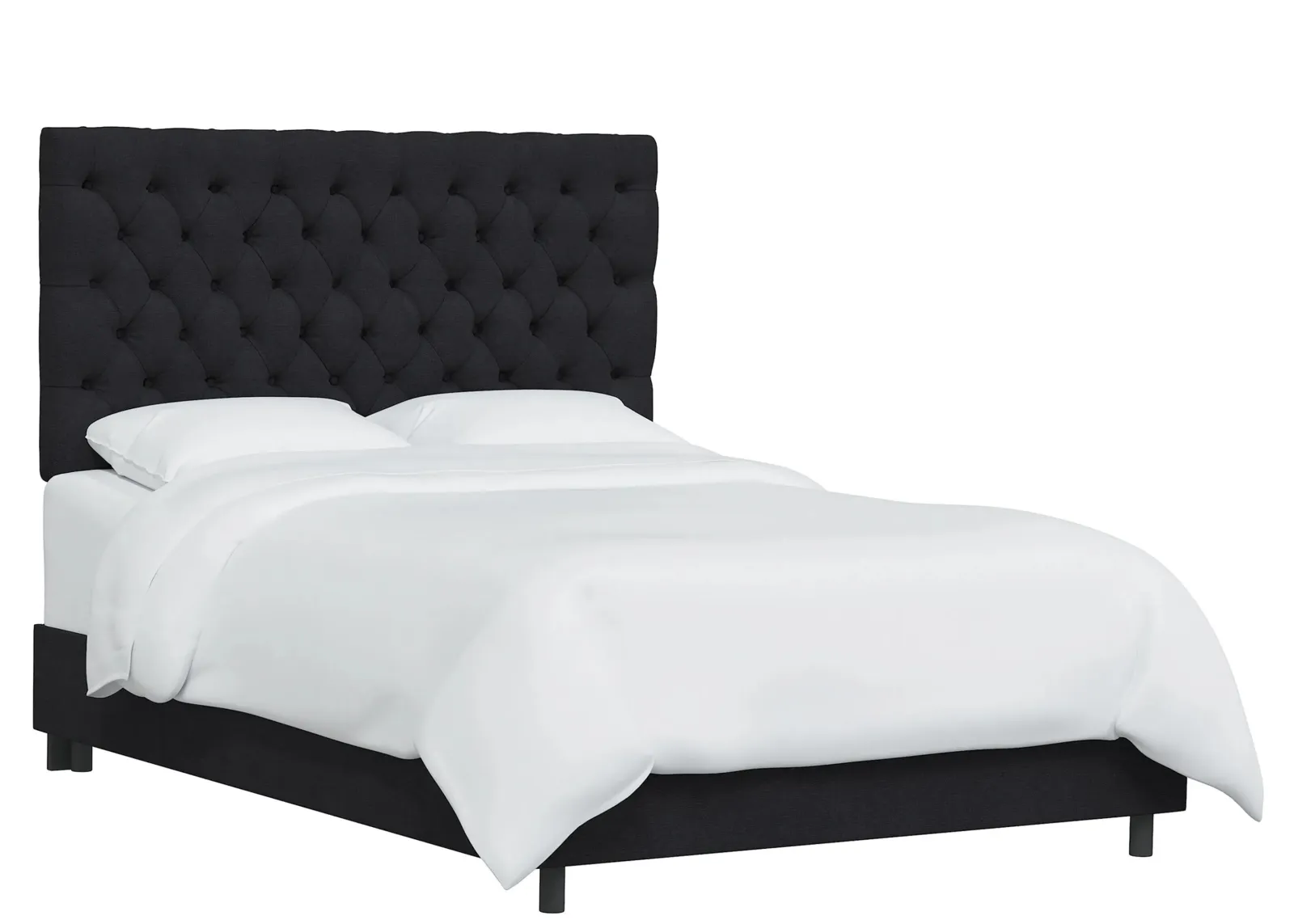 Queensbury Bed in Linen Black by Skyline