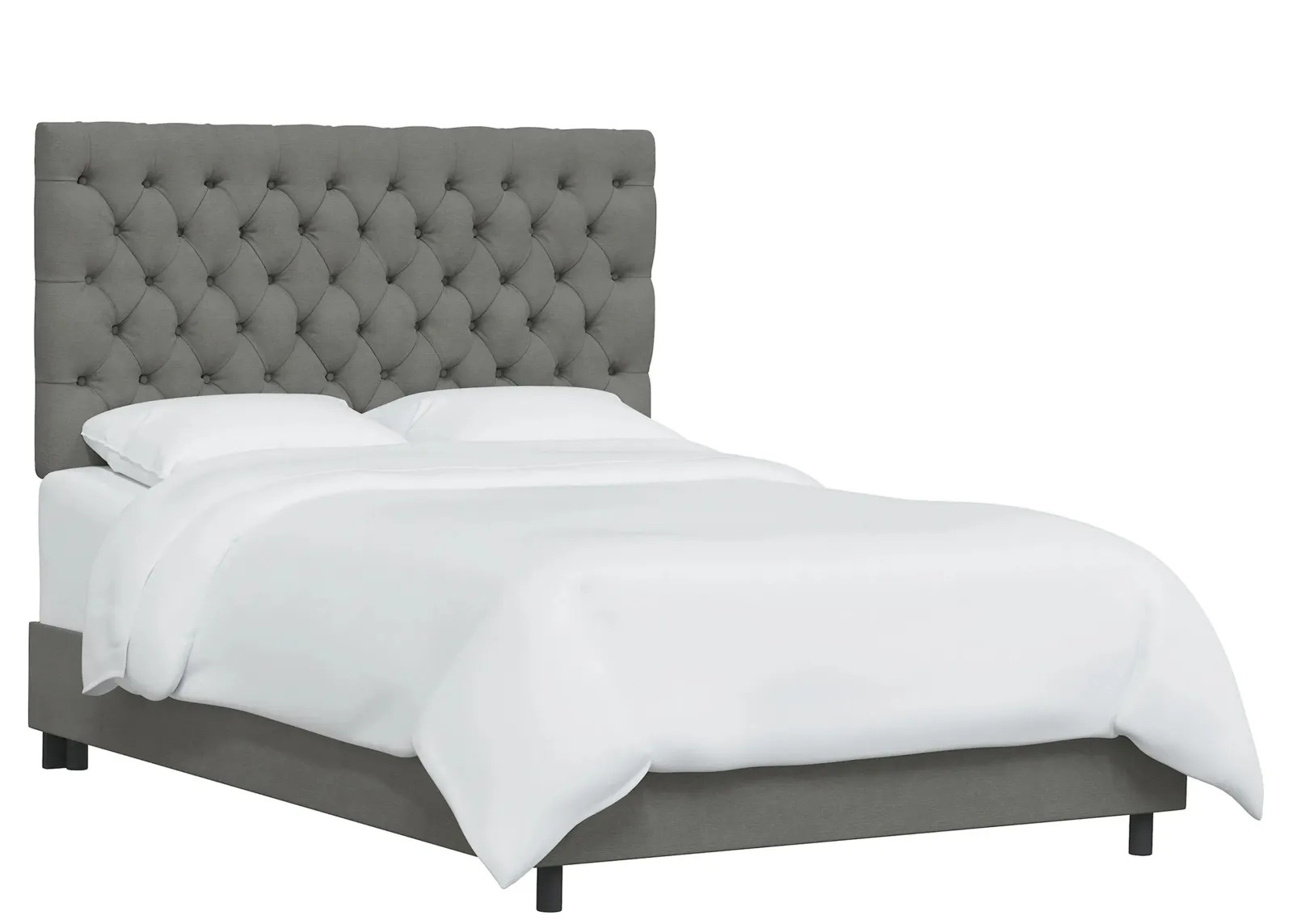 Queensbury Bed in Linen Gray by Skyline