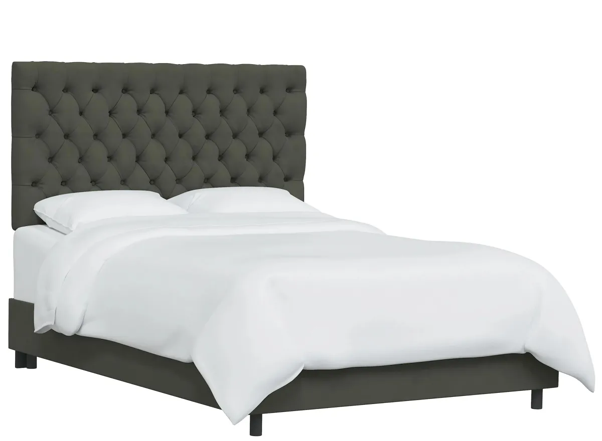 Queensbury Bed in Velvet Pewter by Skyline