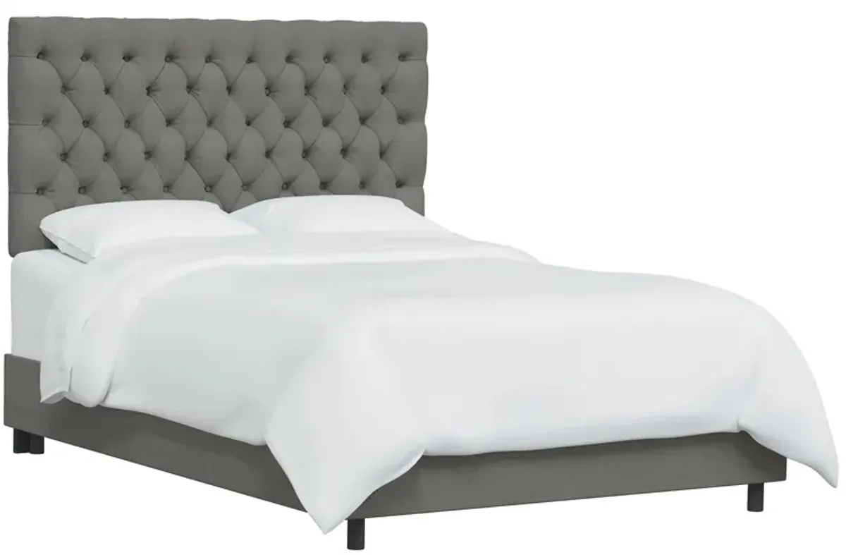 Queensbury Bed in Linen Gray by Skyline