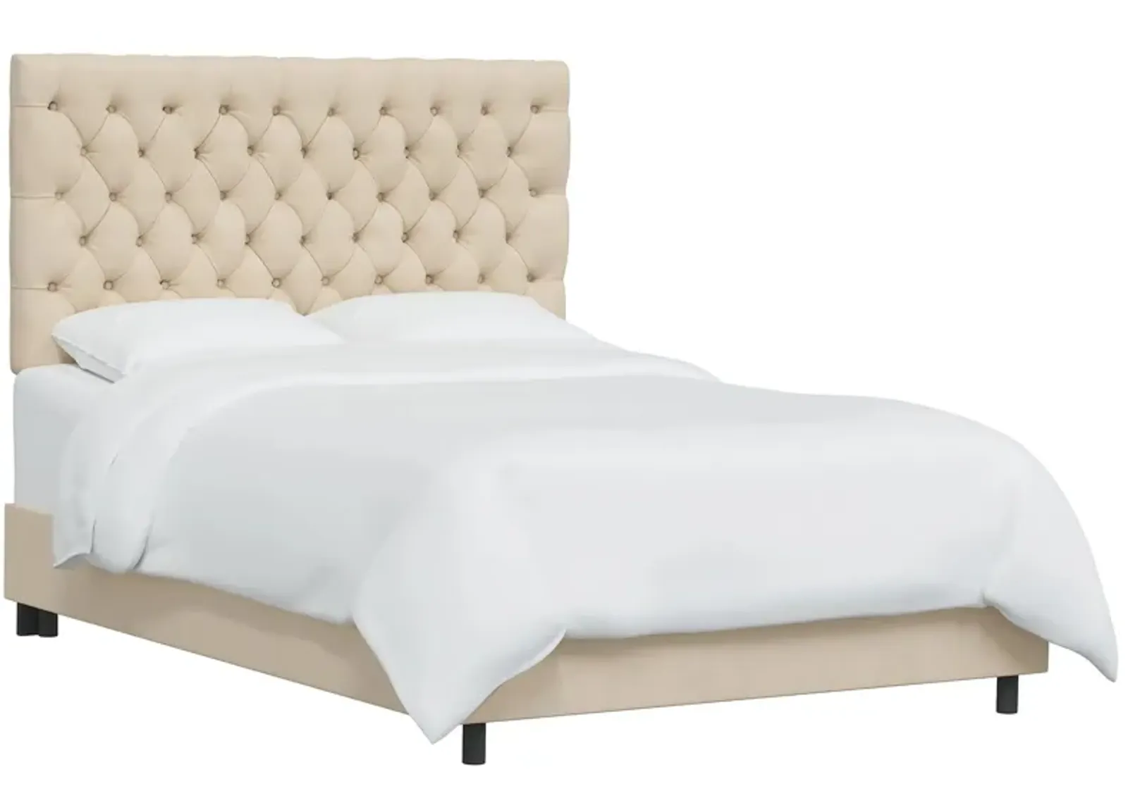 Queensbury Bed in Velvet Buckwheat by Skyline