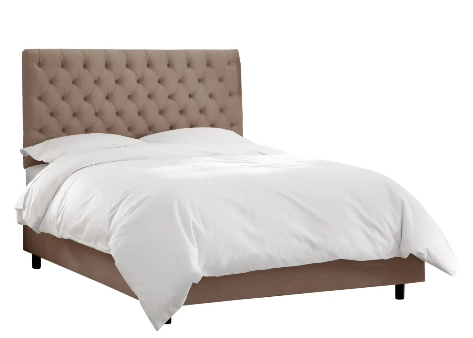 Queensbury Bed in Velvet Cocoa by Skyline