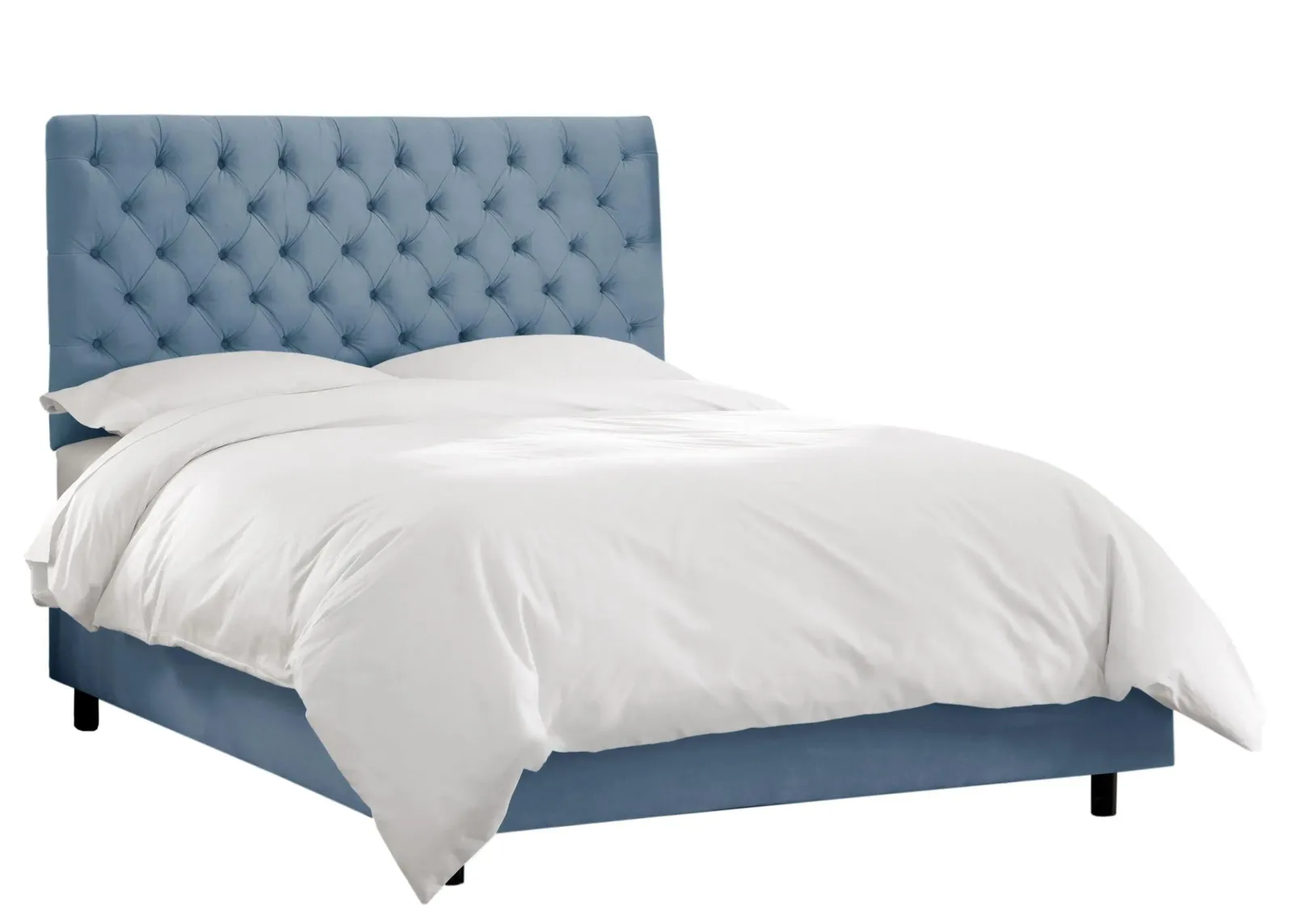 Queensbury Bed in Velvet Ocean by Skyline