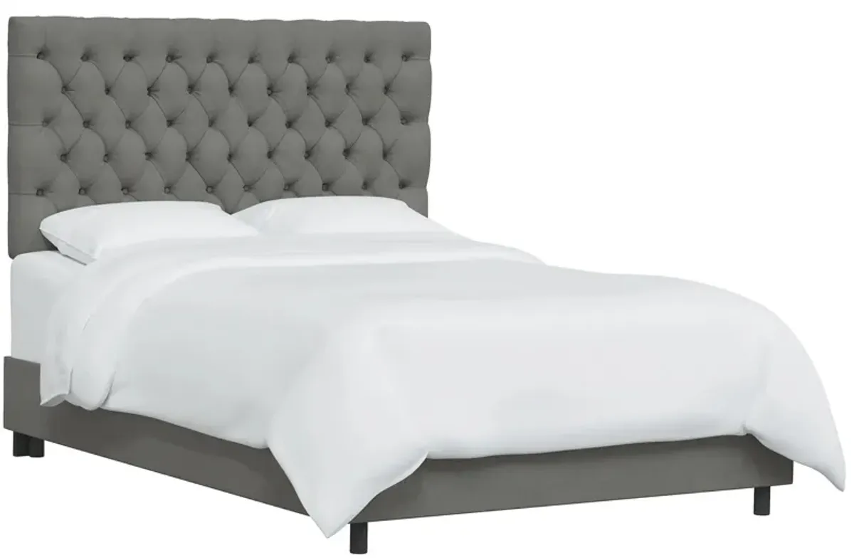 Queensbury Bed in Linen Gray by Skyline