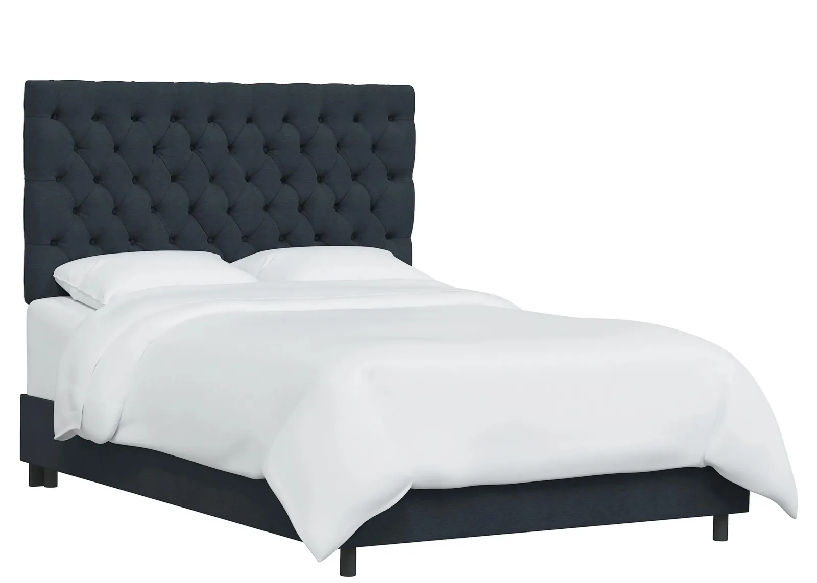 Queensbury Bed in Linen Navy by Skyline