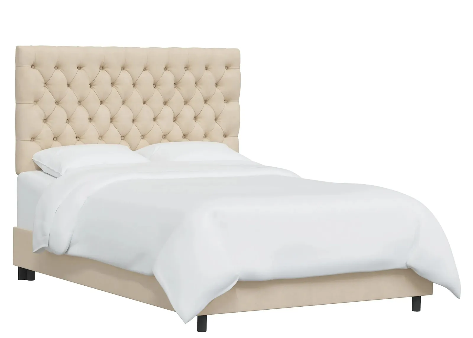 Queensbury Bed in Velvet Buckwheat by Skyline