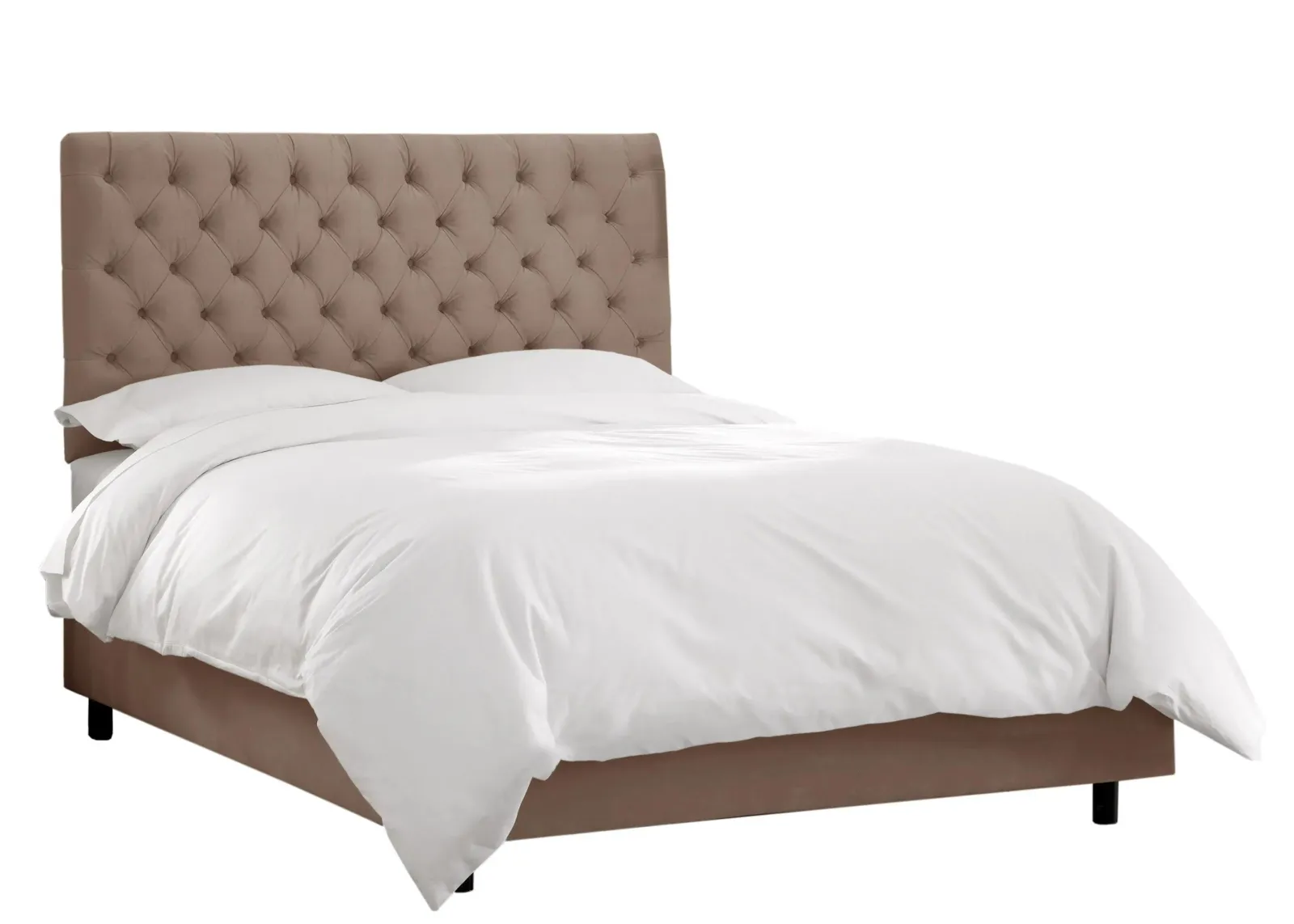 Queensbury Bed in Velvet Cocoa by Skyline