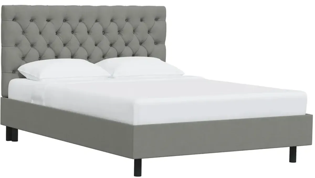 Queensbury Platform Bed in Linen Gray by Skyline