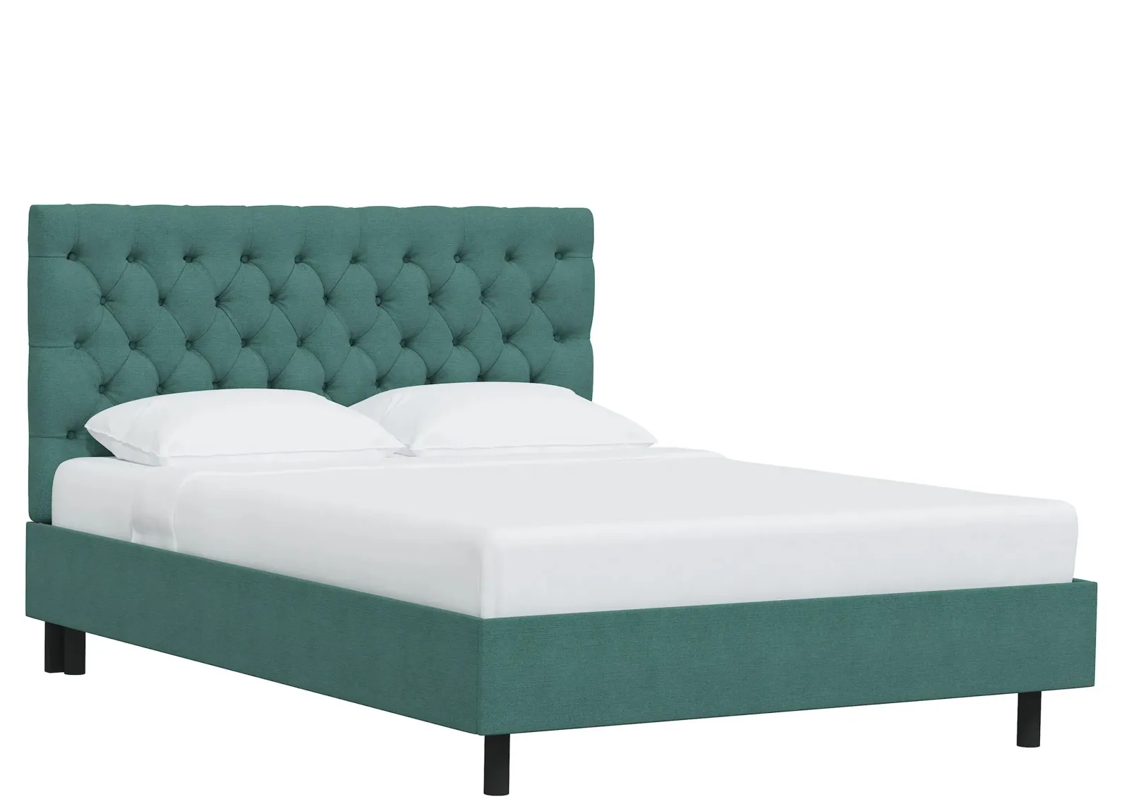 Queensbury Platform Bed in Linen Laguna by Skyline