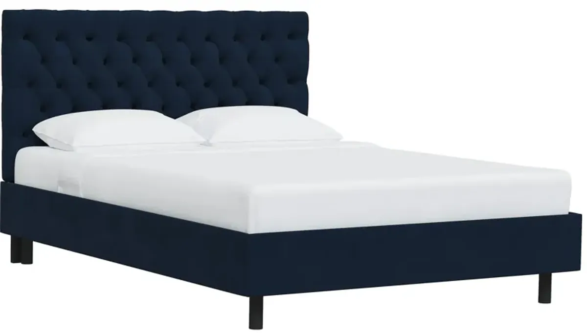 Queensbury Platform Bed in Velvet Ink by Skyline