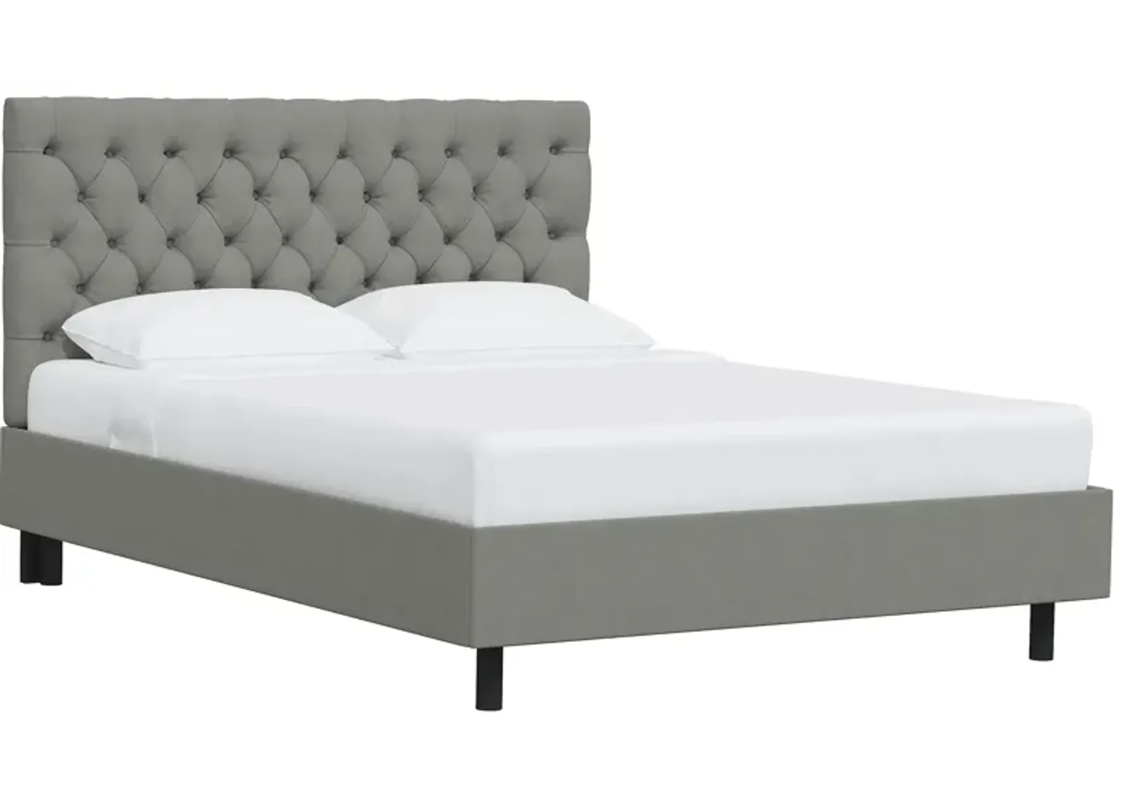 Queensbury Platform Bed in Linen Gray by Skyline