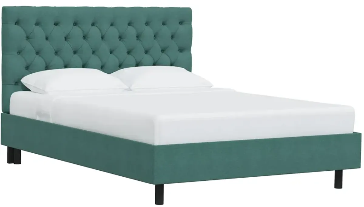 Queensbury Platform Bed in Linen Laguna by Skyline