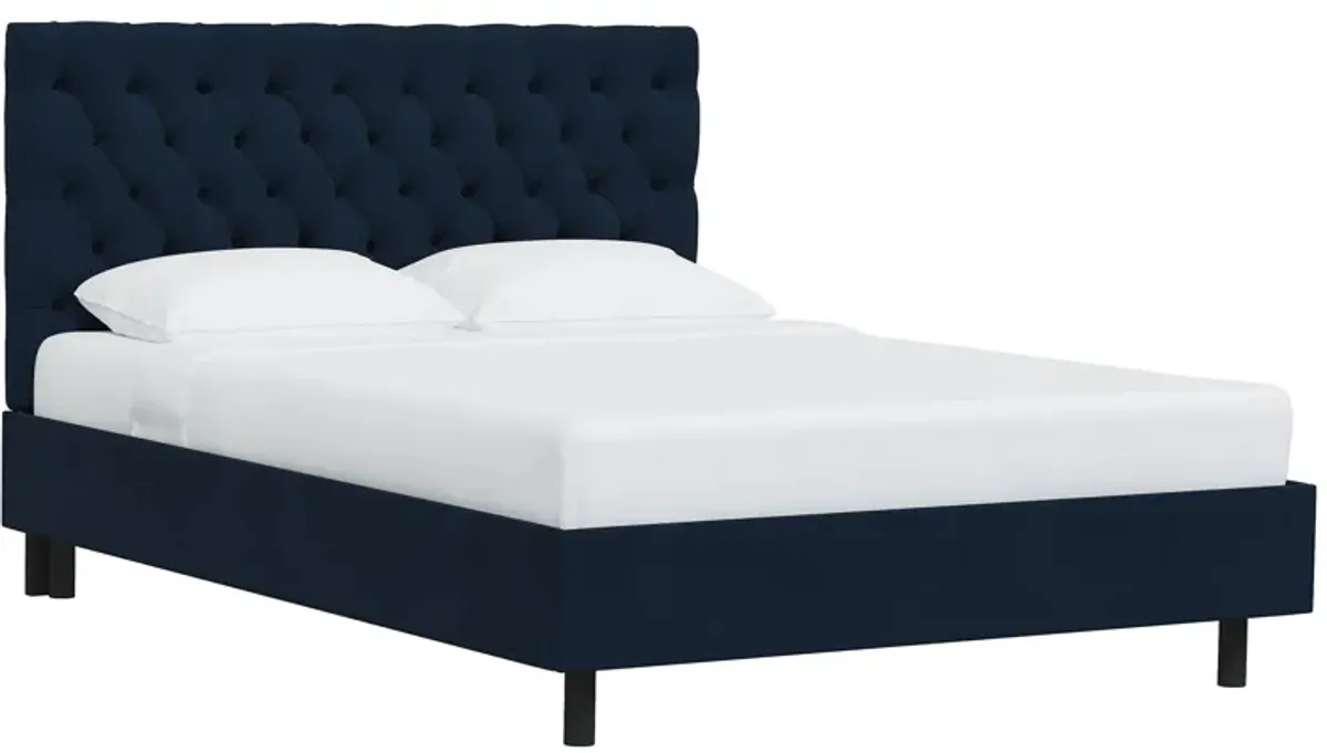 Queensbury Platform Bed in Velvet Ink by Skyline