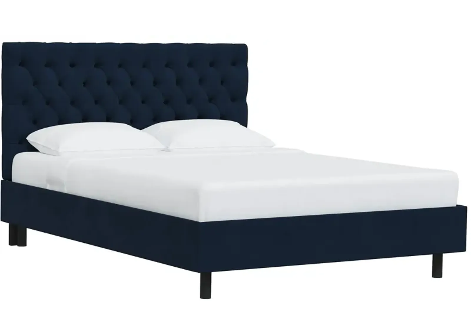 Queensbury Platform Bed in Velvet Ink by Skyline