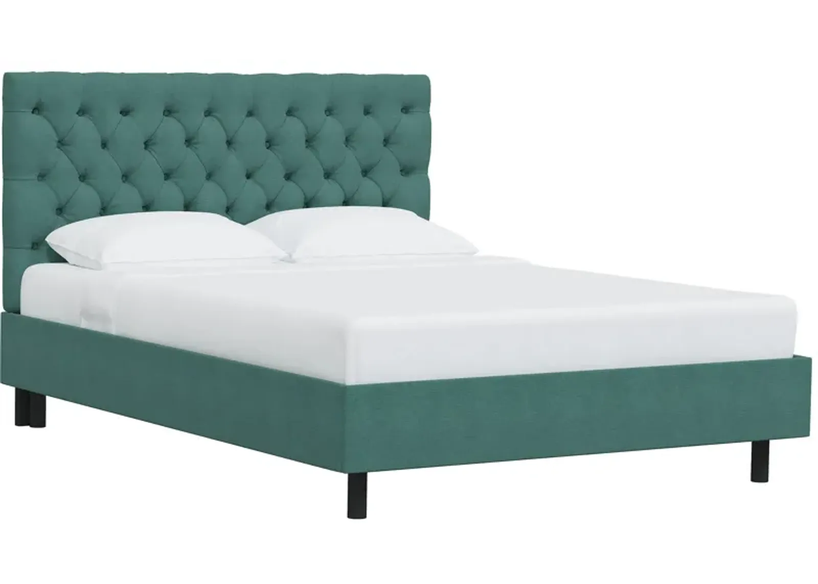 Queensbury Platform Bed in Linen Laguna by Skyline