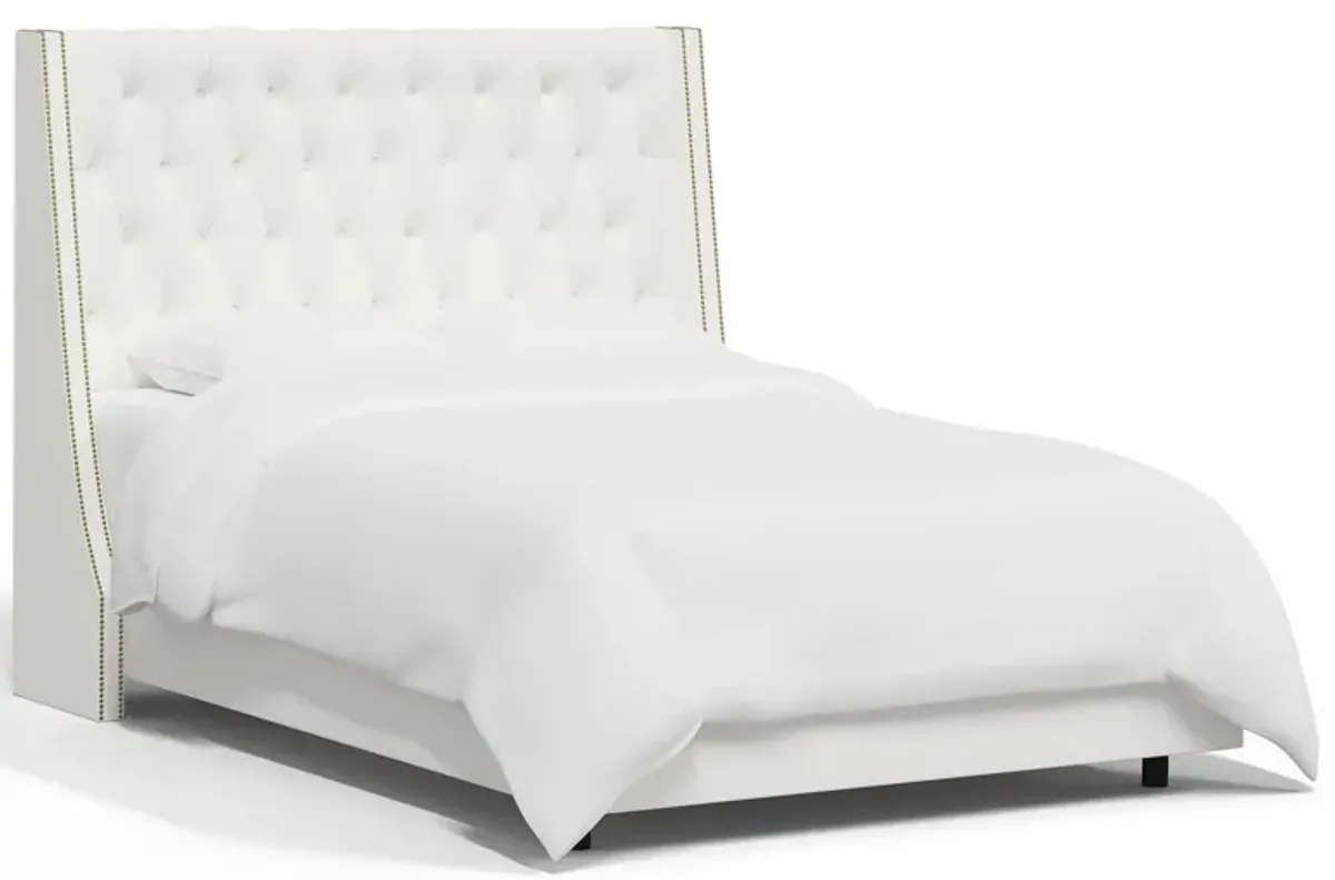 Sheridan Wingback Bed in Zuma White by Skyline