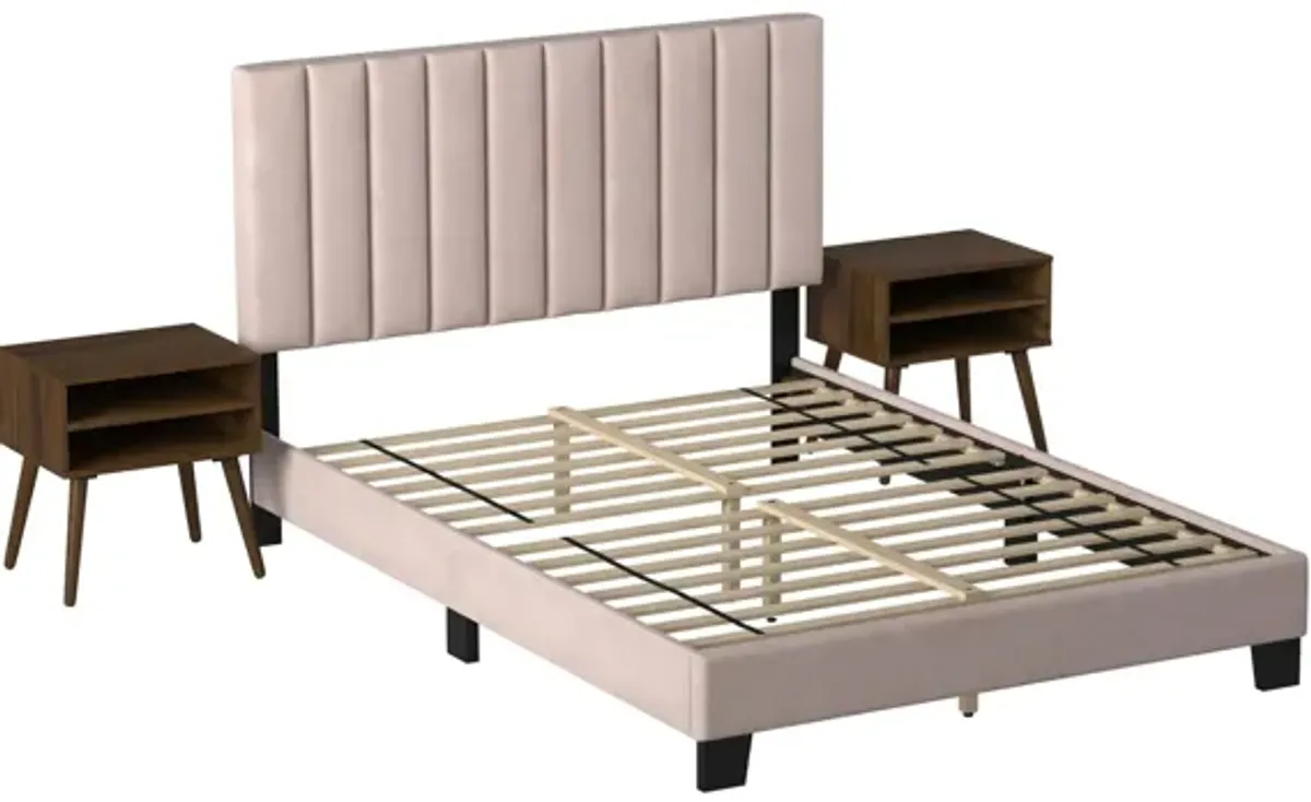 Colbie 3-pc. Upholstered Platform Bedroom Set