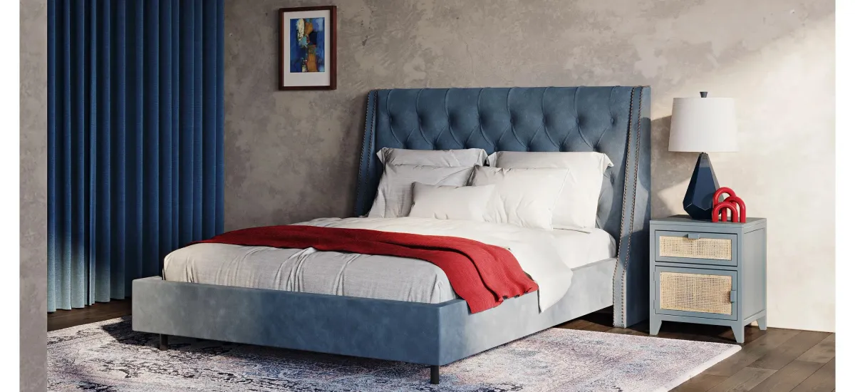 Sheridan Wingback Platform Bed