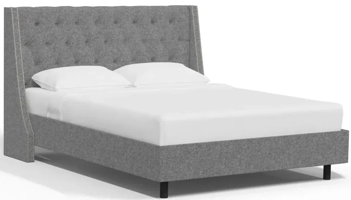 Sheridan Wingback Platform Bed in Zuma Pumice by Skyline