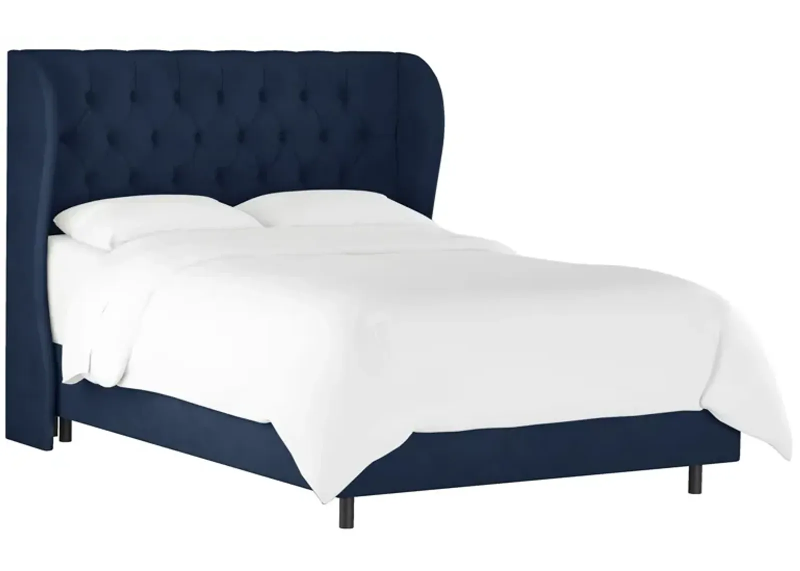 Thayer Wingback Bed in Velvet Ink by Skyline