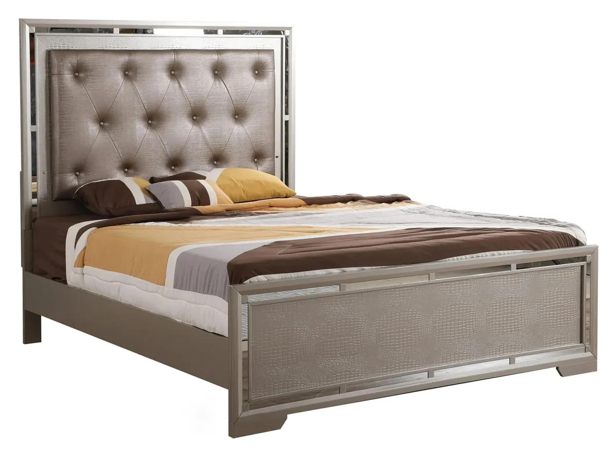 Alana Panel Bed in Champagne by Glory Furniture