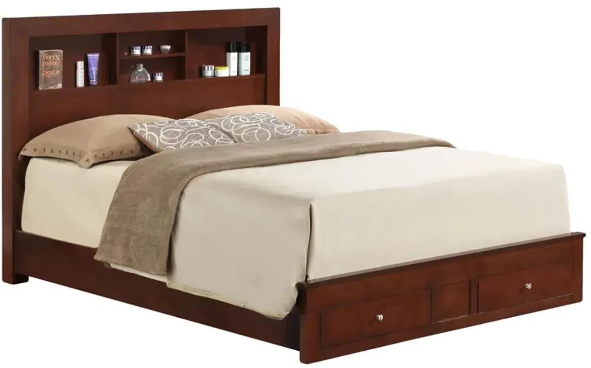 Burlington Storage Bed in Cherry by Glory Furniture