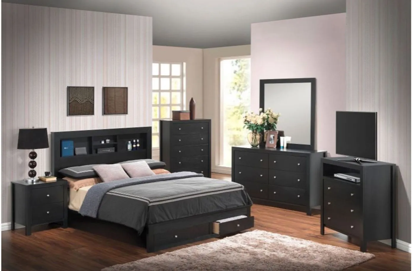 Burlington Storage Bed in Black by Glory Furniture