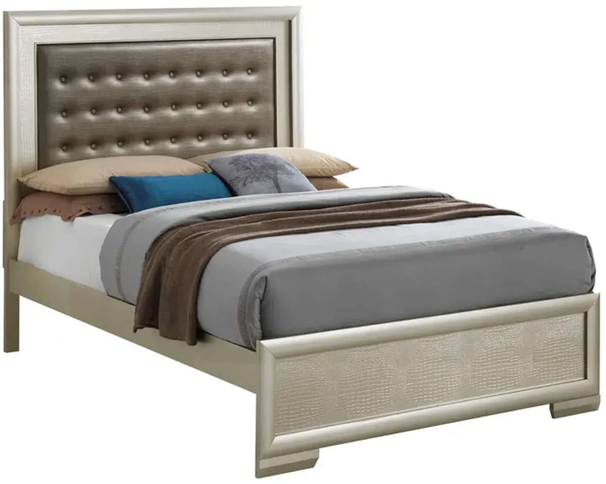 Kat Panel Bed in Champagne by Glory Furniture