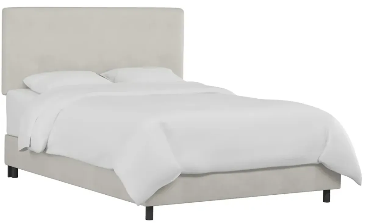 Valerie Bed in Velvet Light Gray by Skyline