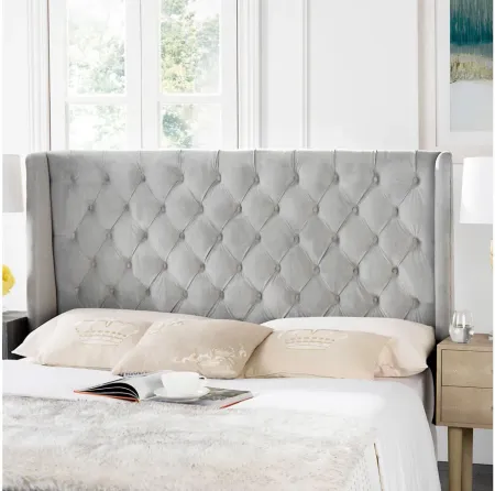 London Upholstered Headboard in Pewter by Safavieh