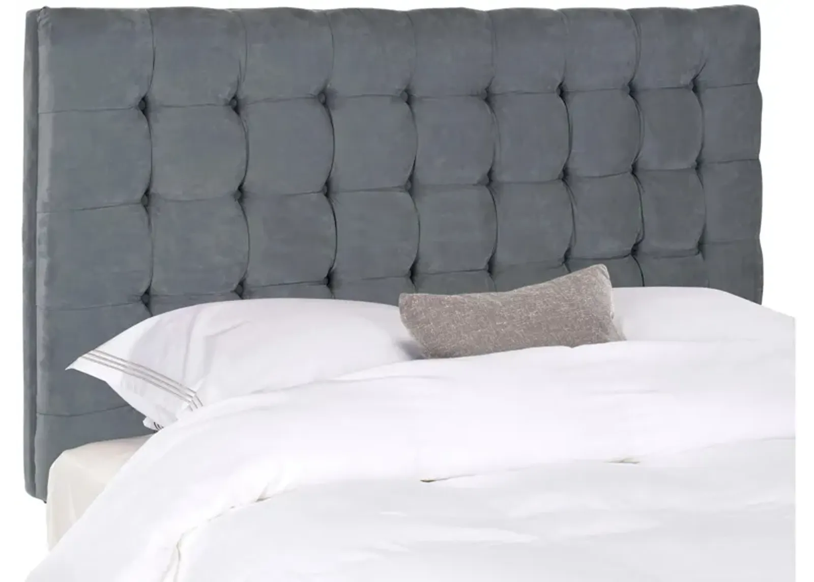 Lamar Tufted Upholstered Headboard in Gray by Safavieh