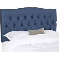 Axel Tufted Upholstered Headboard in Navy by Safavieh