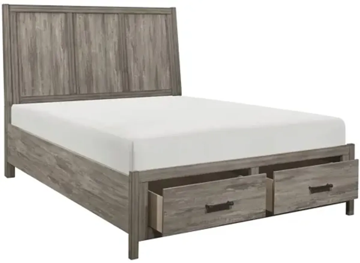 Fontaine Platform Storage Bed in Weathered Gray by Homelegance