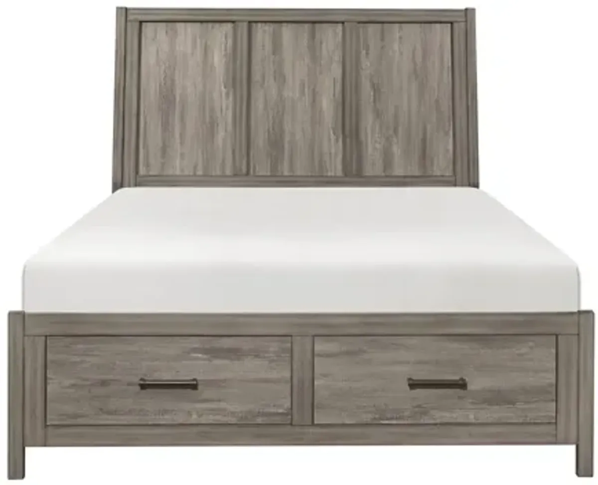 Fontaine Platform Storage Bed in Weathered Gray by Homelegance