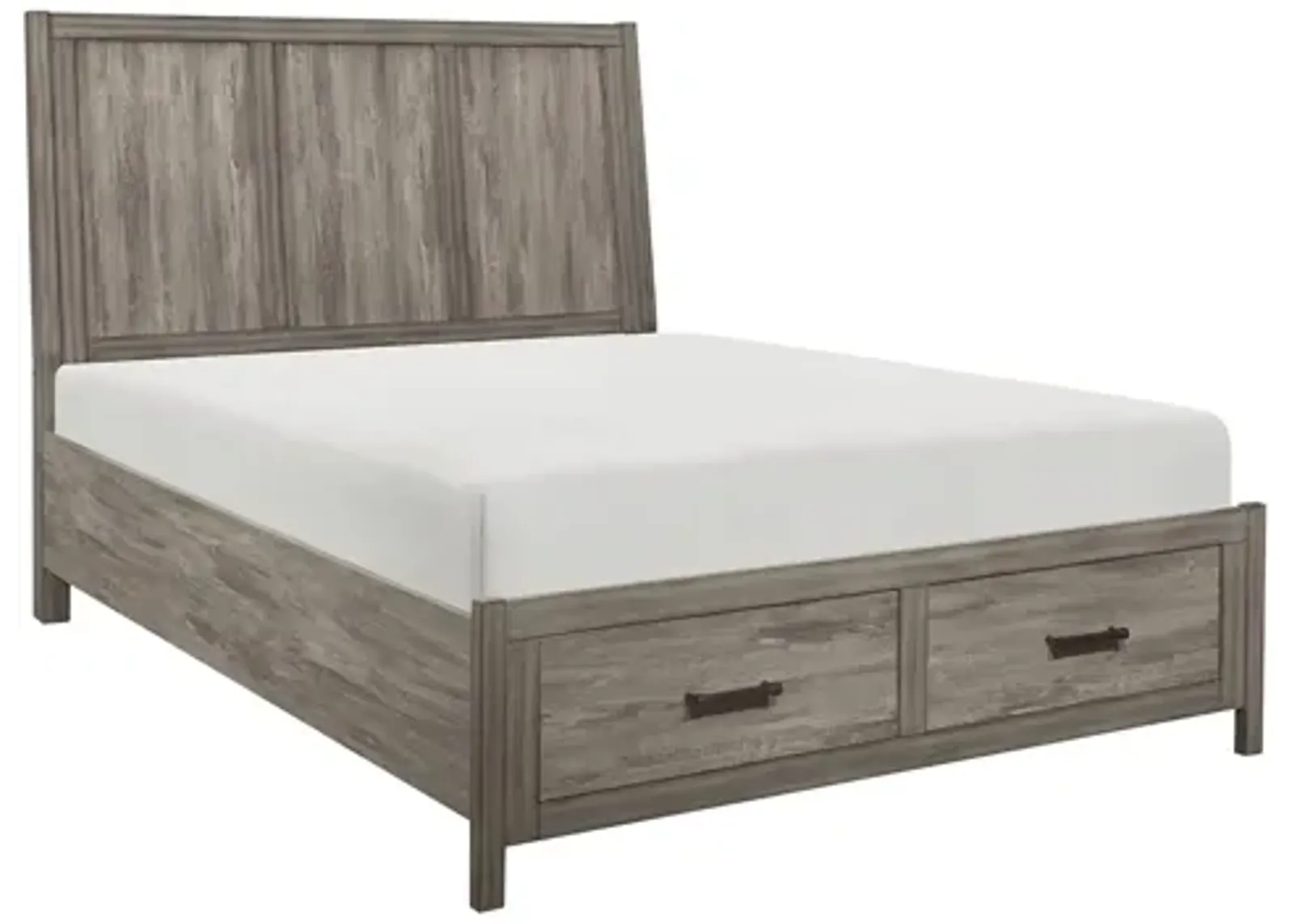 Fontaine Platform Storage Bed in Weathered Gray by Homelegance