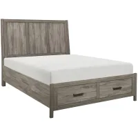 Simone Platform Storage Bed in Gray by Homelegance