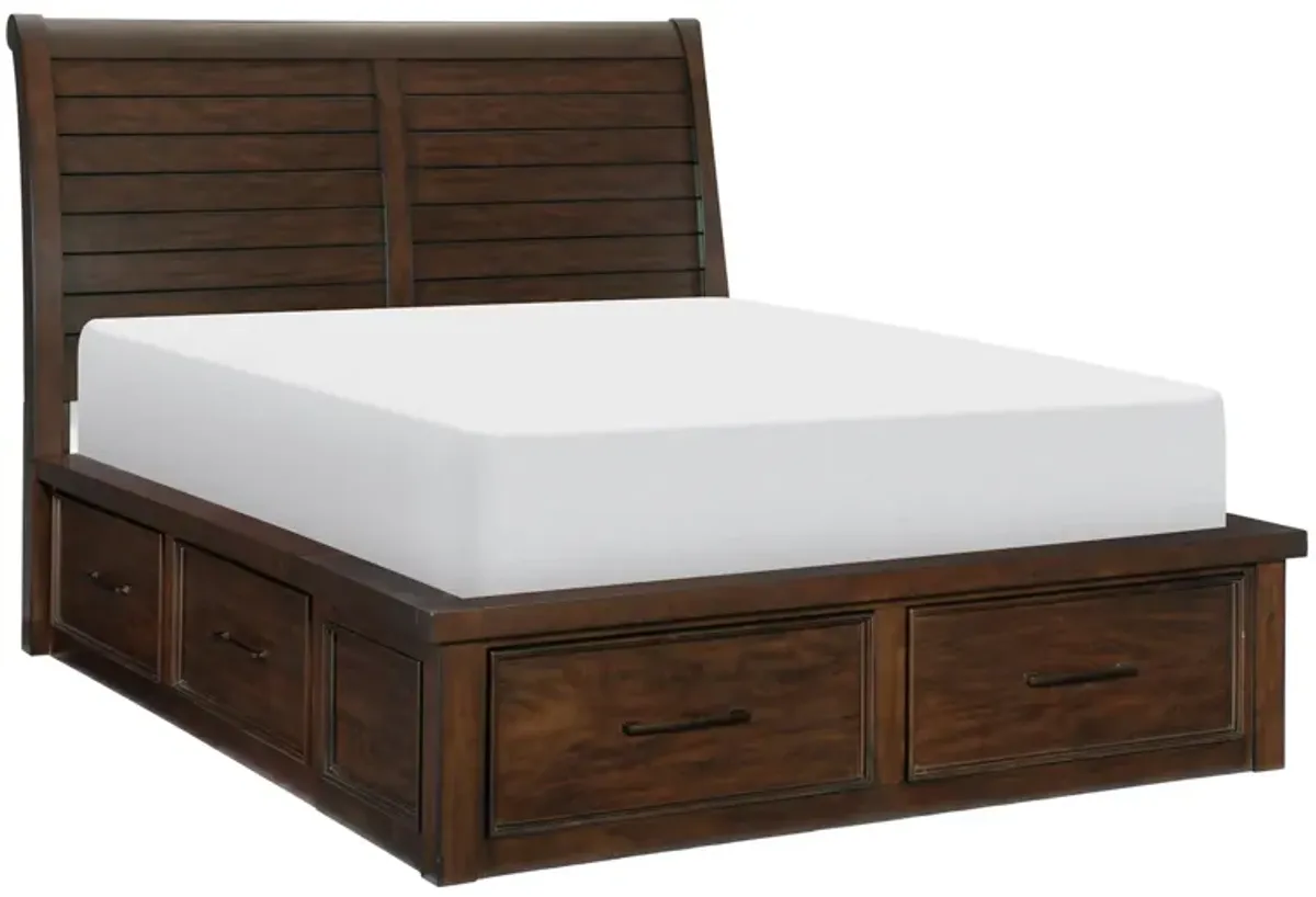 Rosemont Platform Storage Bed in Brown by Homelegance