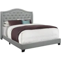 Chauncy Upholstered Bed in Grey by Monarch Specialties