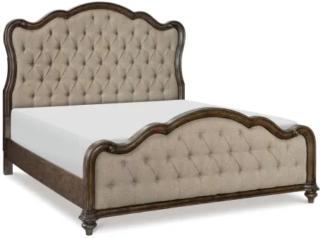 Moorewood Park Upholstered Bed in Oak by Homelegance